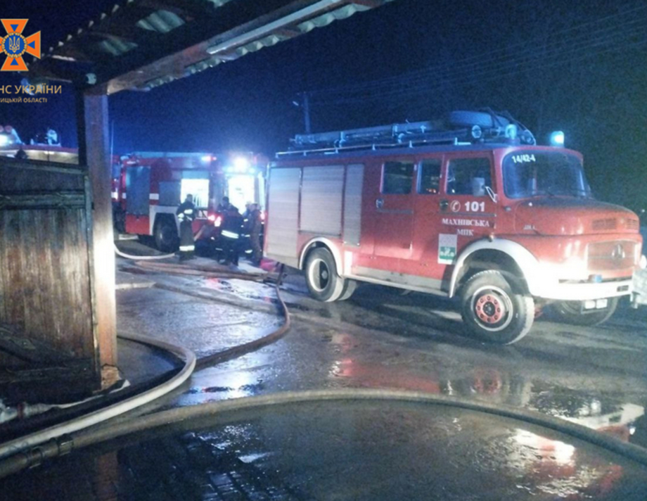 У Хмільницькому районі спалахнула пожежа в кафе