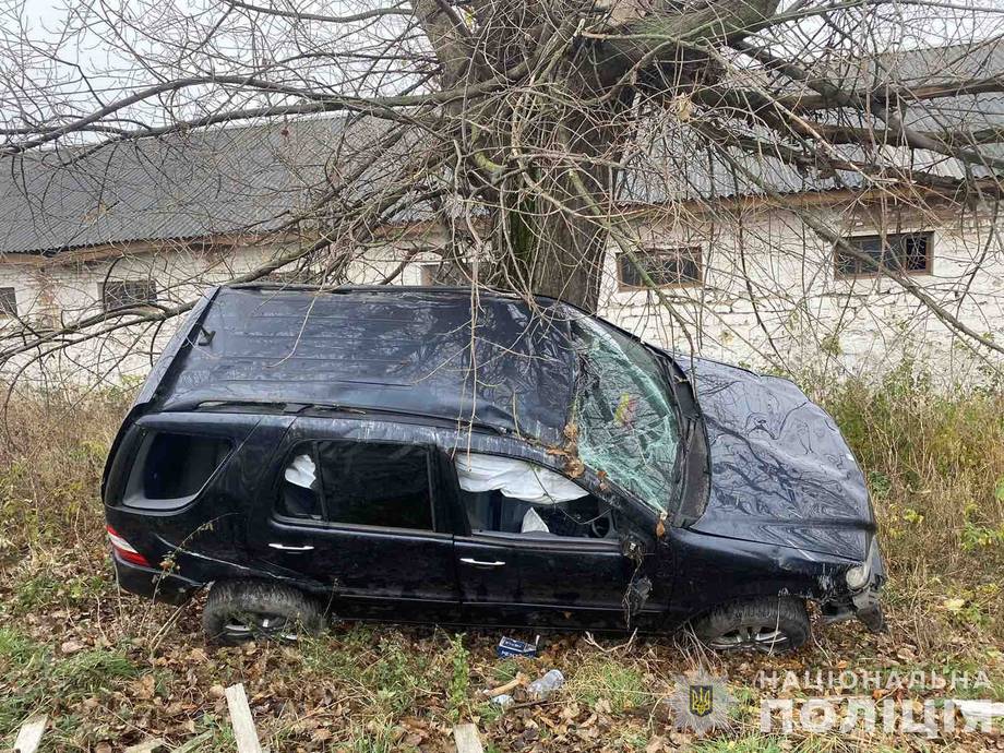 В Хмільницькому районі автомобіль врізався в дерево, загинув 36-річний пасажир