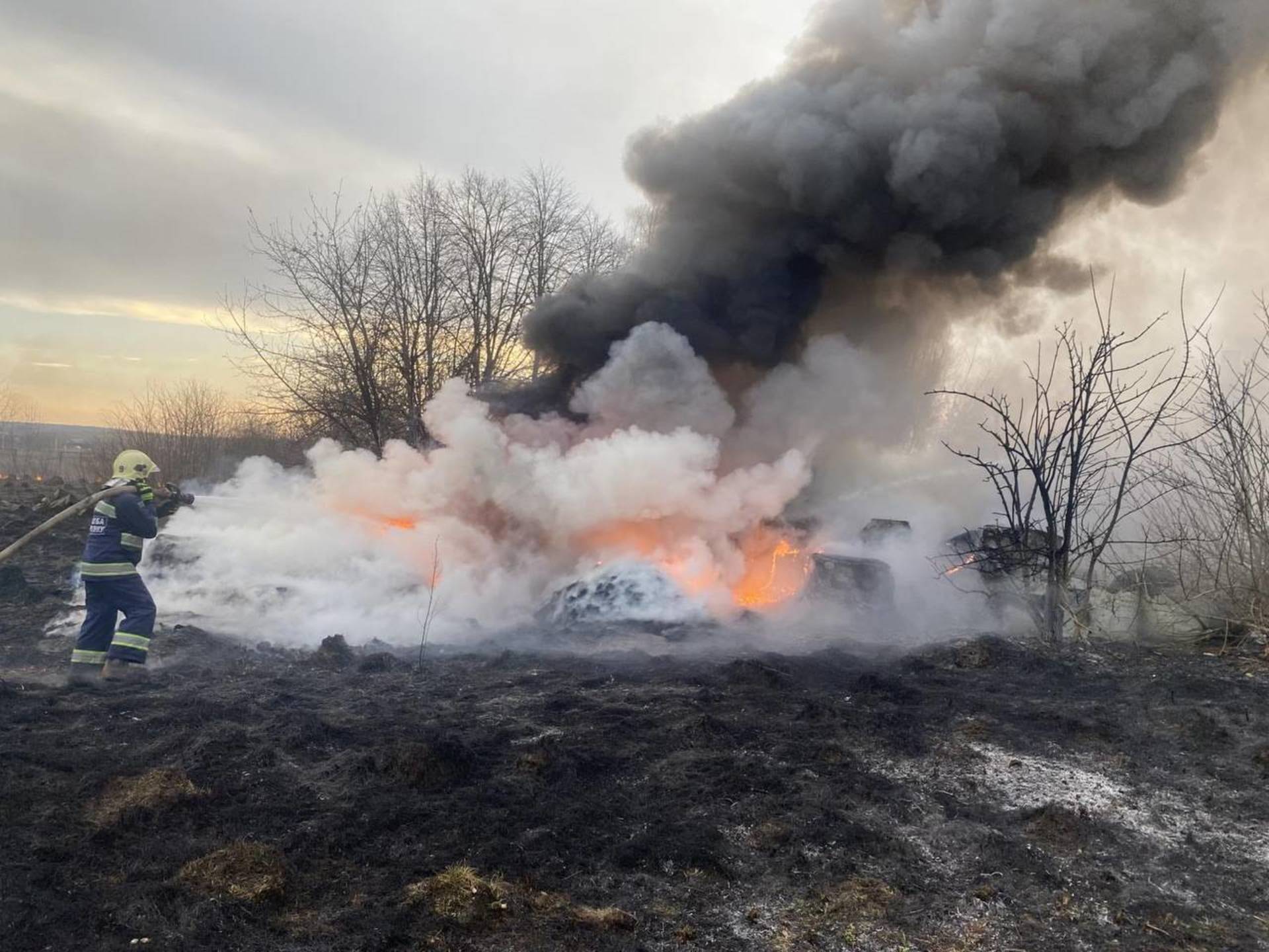 В Хмільнику сталася пожежа. Задимлене було все місто