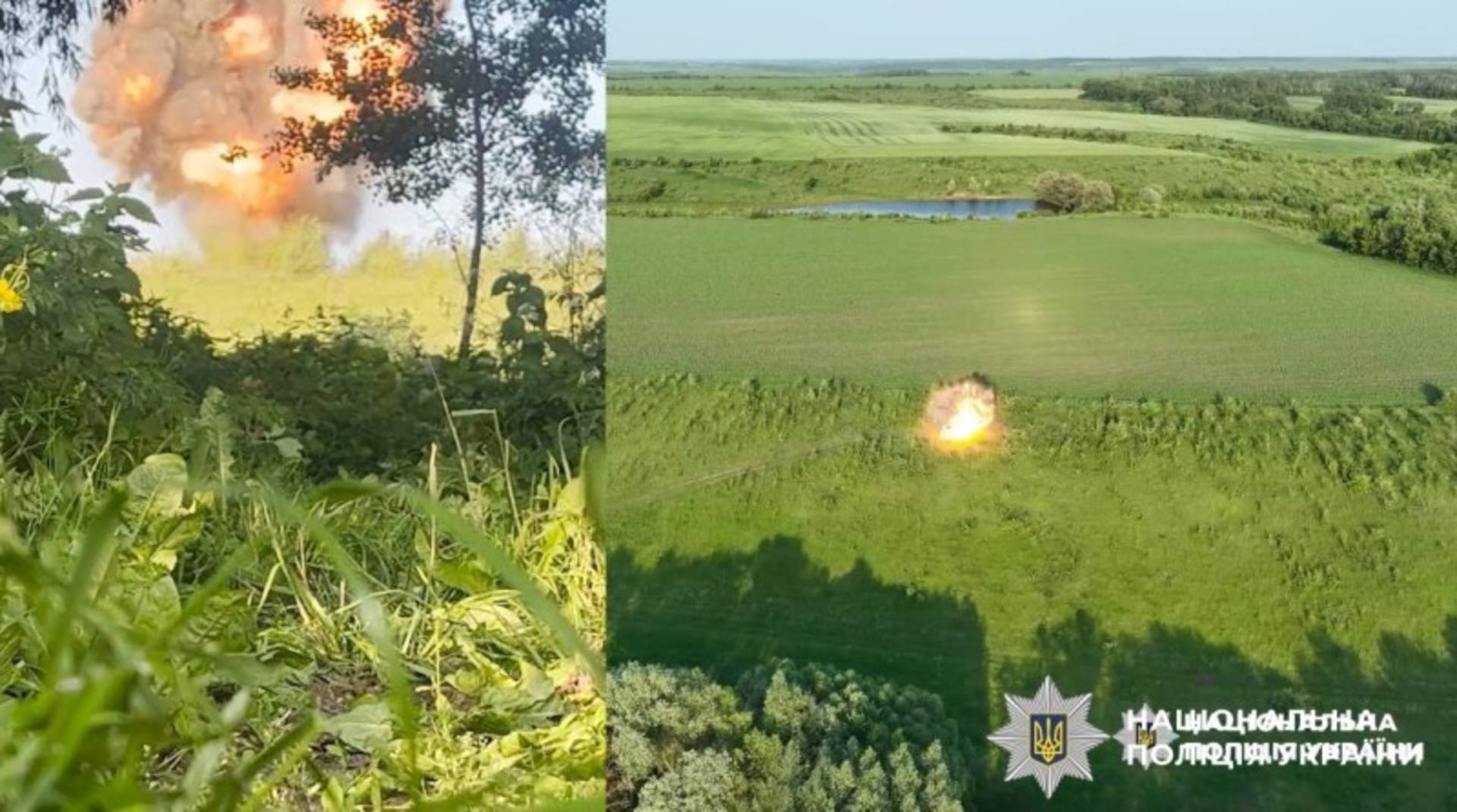 На Вінниччині вибухотехніки поліції знищили бойову частину російського безпілотника вагою 50 кілограмів (відео)