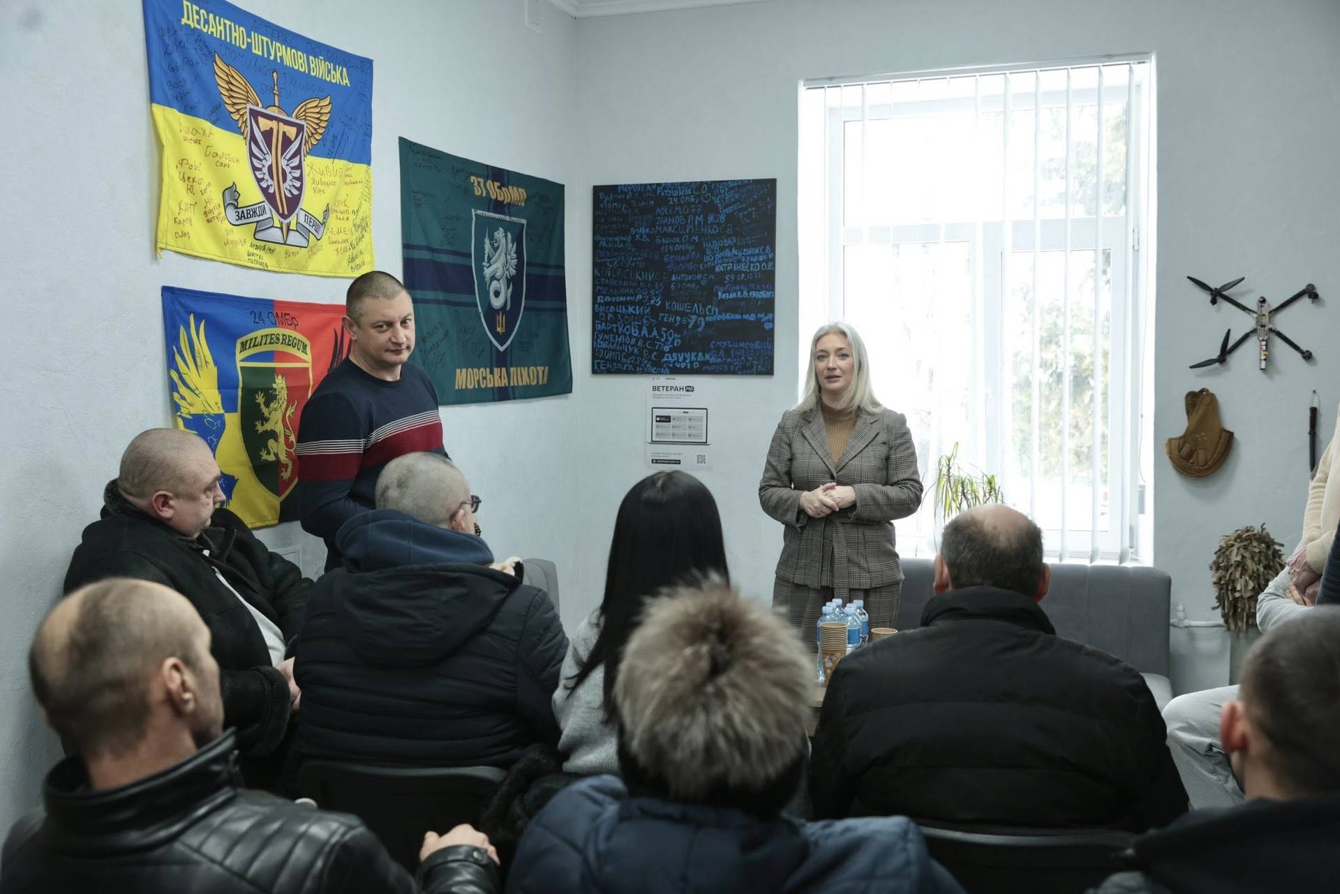 Наталя Заболотна відвідала ветеранський простір у Хмільнику та поспілкувалася з ветеранами