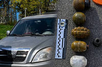 В Хмільницькому районі затримали водія, який перевозив гранати