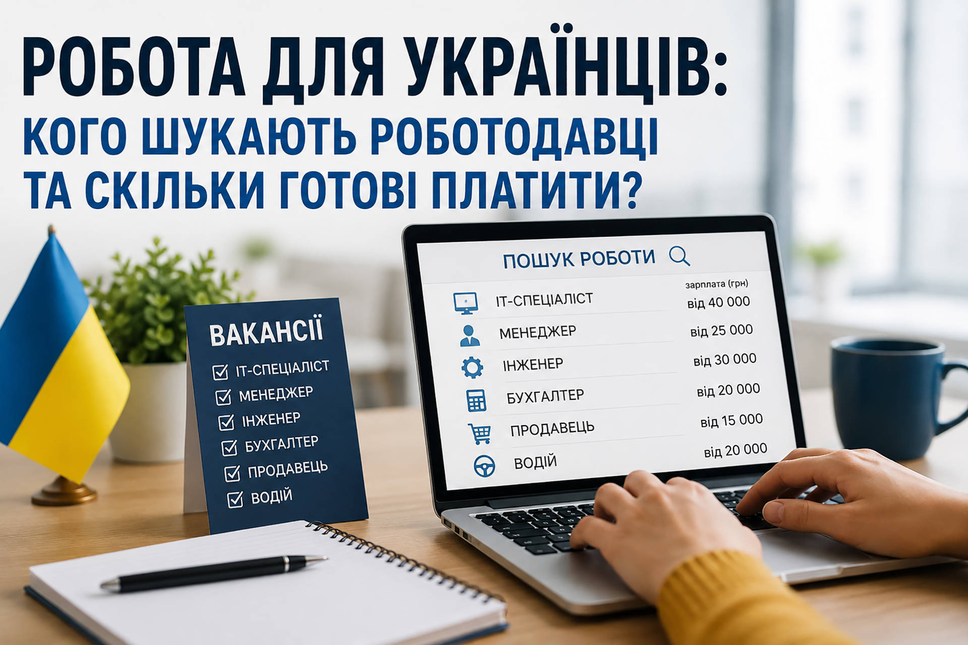 Робота для українців: кого шукають роботодавці та скільки готові платити?