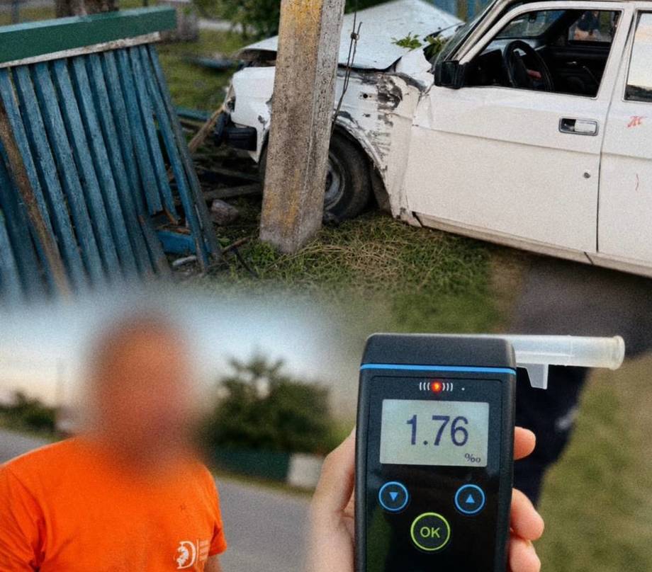 У Хмільницькому районі пʼяний водій в'їхав у паркан